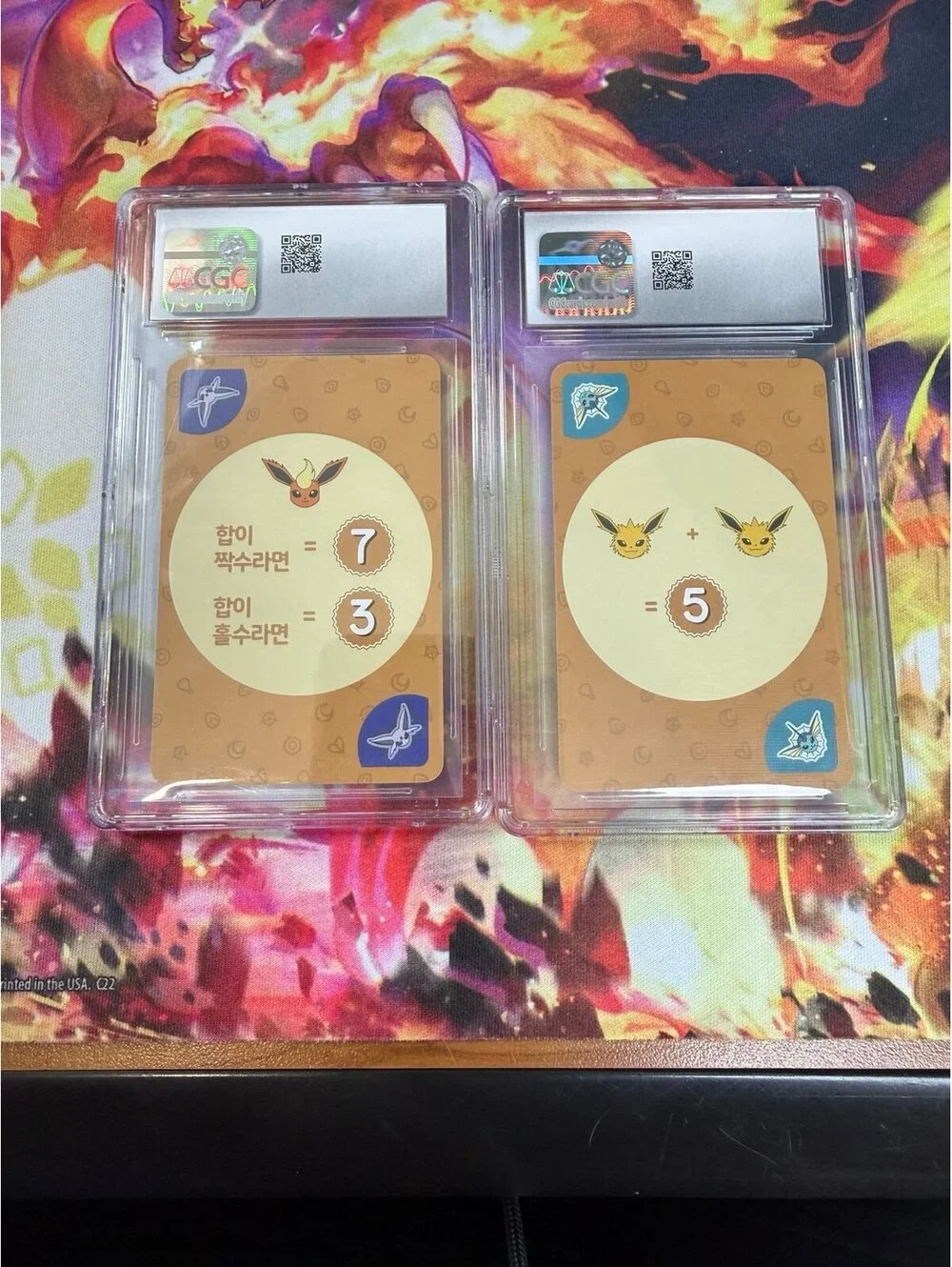 Espeon Vaporeon Pokemon Playing Cards 2019 Korean Eevee Edition CGC 10 GEM MINT